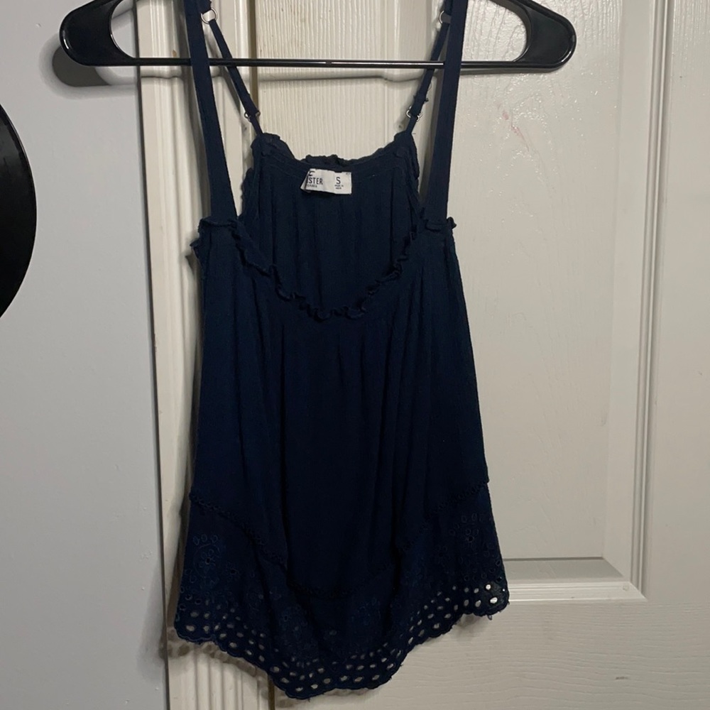hollister navy tank top
